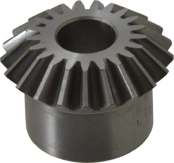 Boston Gear - 12 Pitch, 1-3/4" Pitch Diam, 21 Tooth Miter Gear - 0.4" Face Width, 5/8" Bore Diam, 1.38" Hub Diam, 20° Pressure Angle, Steel - Strong Tooling