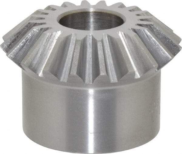 Boston Gear - 10 Pitch, 2" Pitch Diam, 20 Tooth Miter Gear - 0.45" Face Width, 3/4" Bore Diam, 1.62" Hub Diam, 20° Pressure Angle, Steel - Strong Tooling