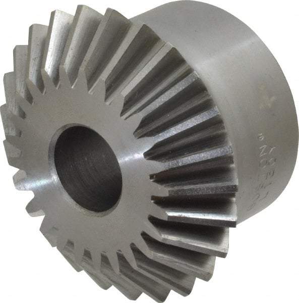 Boston Gear - 10 Pitch, 2-1/2" Pitch Diam, 25 Tooth Miter Gear - 0.56" Face Width, 3/4" Bore Diam, 2" Hub Diam, 20° Pressure Angle, Steel - Strong Tooling