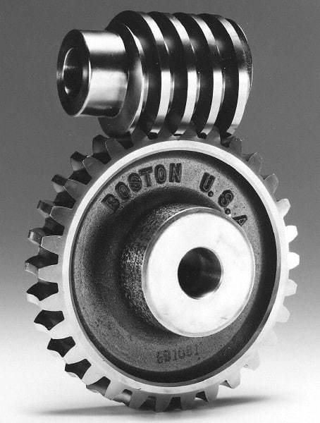 Boston Gear - 12 Pitch, 6.667" Pitch Diam, 80 Tooth Worm Gear - 5/8" Bore Diam, 14.5° Pressure Angle, Bronze - Strong Tooling