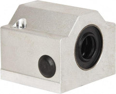 Thomson Industries - 12mm Inside Diam, 350 Lbs. Dynamic Capacity, Closed Single Pillow Block Linear Bearing - 35mm Overall Height x 43mm Overall Width, 23mm Btw Mount Hole Centers - Strong Tooling