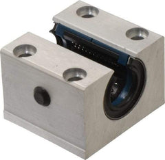 Thomson Industries - 20mm Inside Diam, 4,000 Lbs. Dynamic Capacity, Open Single Pillow Block Linear Bearing - 42mm Overall Height x 60" Overall Width, 32mm Btw Mount Hole Centers - Strong Tooling