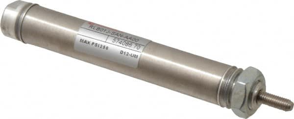 Norgren - 1-1/2" Stroke x 9/16" Bore Single Acting Air Cylinder - 10-32 Port, 10-32 Rod Thread - Strong Tooling