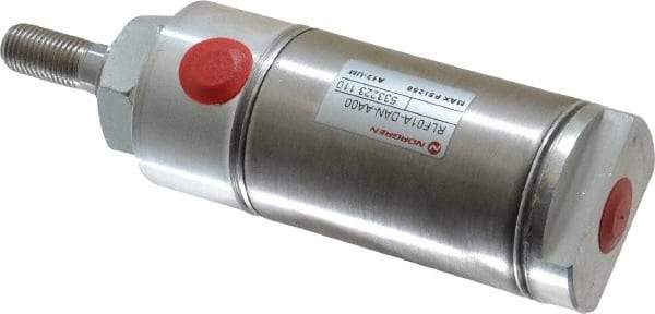 Norgren - 1" Stroke x 1-1/2" Bore Double Acting Air Cylinder - 1/8 Port, 7/16-20 Rod Thread - Strong Tooling