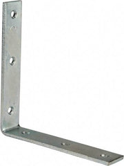 Value Collection - 6" Long x 1-1/4" Wide, Steel, Corner Brace - Zinc Plated - Strong Tooling