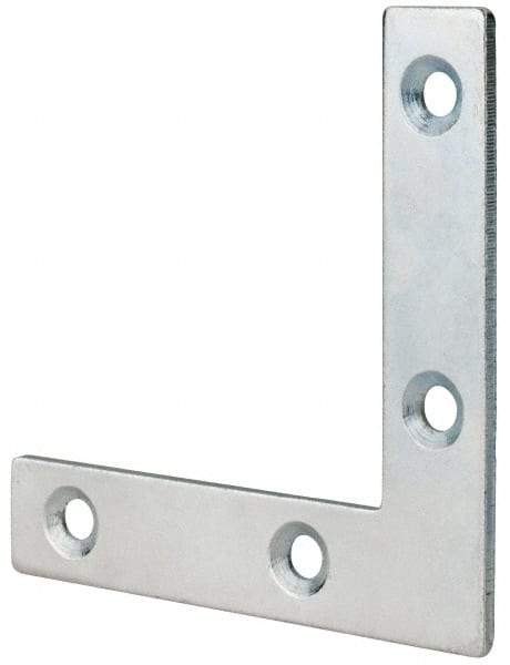 Value Collection - 2-1/2" Long x 1/2" Wide, Steel, Corner Brace - Zinc Plated - Strong Tooling