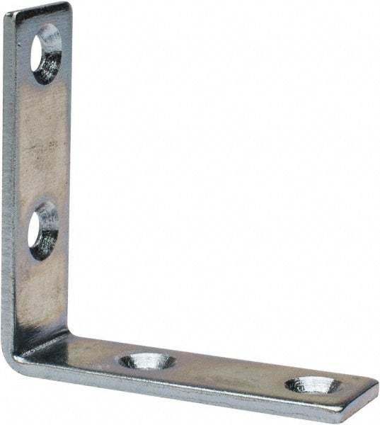 Value Collection - 2" Long x 0.620" Wide, Steel, Corner Brace - Zinc Plated - Strong Tooling