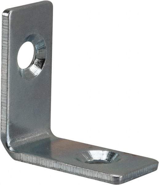 Value Collection - 1" Long x 1-1/2" Wide, Steel, Corner Brace - Zinc Plated - Strong Tooling