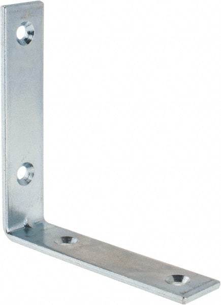 Value Collection - 3-1/2" Long x 3/4" Wide, Steel, Corner Brace - Zinc Plated - Strong Tooling