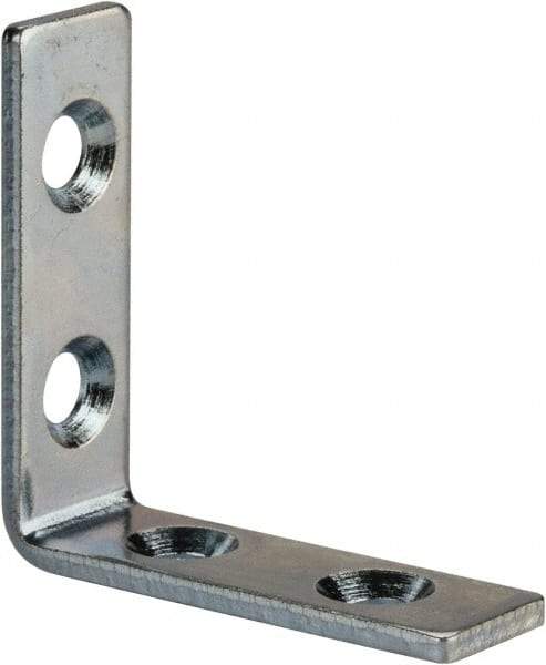 Value Collection - 1-1/2" Long x 1/2" Wide, Steel, Corner Brace - Zinc Plated - Strong Tooling