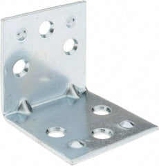 Value Collection - 1-1/2" Long x 1-1/2" Wide, Steel, Corner Brace - Zinc Plated - Strong Tooling