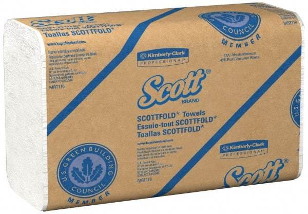 Scott - 1 Ply White Multi-Fold Paper Towels - 8" Wide - Strong Tooling