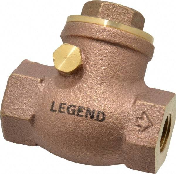 Legend Valve - 1/4" Brass Check Valve - Inline, FNPT x FNPT, 200 WOG - Strong Tooling