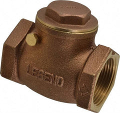 Legend Valve - 1-1/4" Brass Check Valve - Inline, FNPT x FNPT, 200 WOG - Strong Tooling