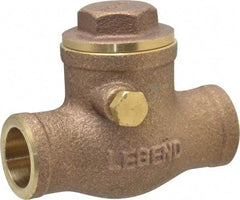 Legend Valve - 1/2" Brass Check Valve - Soldered x Soldered, 200 WOG - Strong Tooling