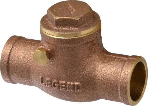 Legend Valve - 3/4" Brass Check Valve - Soldered x Soldered, 200 WOG - Strong Tooling