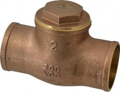 Legend Valve - 2" Brass Check Valve - Soldered x Soldered, 200 WOG - Strong Tooling