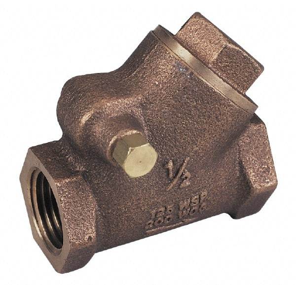 Legend Valve - 1-1/4" Bronze Check Valve - Y-Pattern, FNPT x FNPT, 300 WOG - Strong Tooling