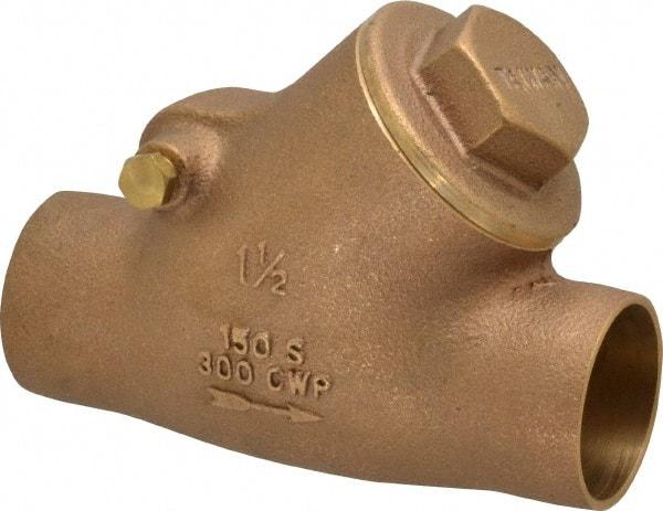 Legend Valve - 1-1/2" Bronze Check Valve - Y-Pattern, Soldered x Soldered, 300 WOG - Strong Tooling