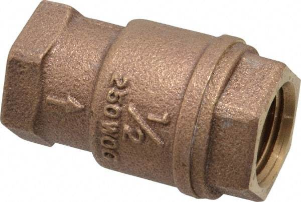 Legend Valve - 1/2" Bronze Check Valve - Inline, FNPT x FNPT, 250 WOG - Strong Tooling