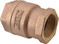 Legend Valve - 1-1/4" Bronze Check Valve - Inline, FNPT x FNPT, 250 WOG - Strong Tooling