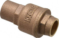 Legend Valve - 1/2" Bronze Check Valve - Inline, Soldered x Soldered, 250 WOG - Strong Tooling