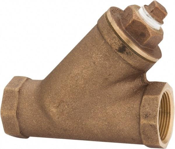 Legend Valve - 1-1/4" Pipe, FNPT Ends, Bronze Y-Strainer - 300 psi WOG Rating, 150 psi WSP Rating - Strong Tooling