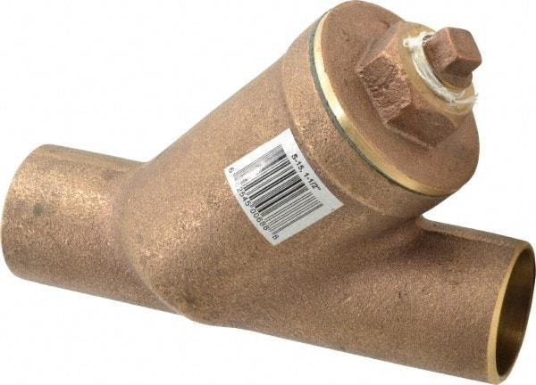 Legend Valve - 1-1/2" Pipe, Solder Ends, Bronze Y-Strainer - 300 psi WOG Rating, 150 psi WSP Rating - Strong Tooling