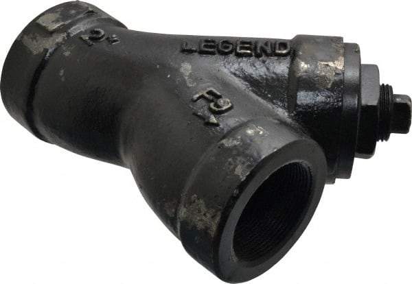 Legend Valve - 2" Pipe, FNPT Ends, Cast Iron Y-Strainer - 500 psi WOG Rating, 250 psi WSP Rating - Strong Tooling