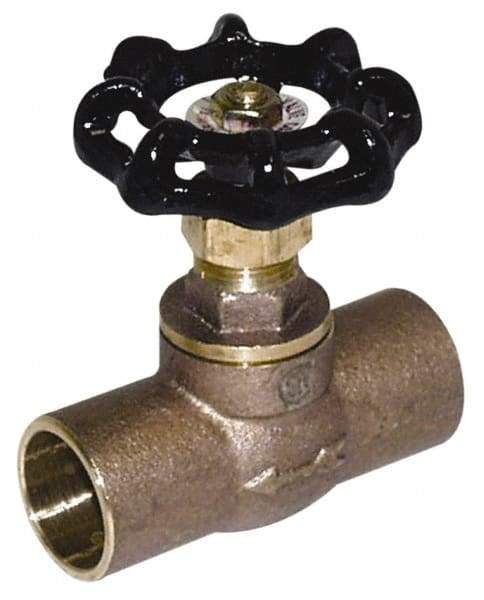 Legend Valve - 1/2" Pipe, 125 psi WOG Rating, Lead Free Brass, Stop Valve - Handwheel Handle, C x C Sweat End Connections - Strong Tooling