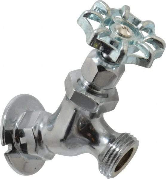 Legend Valve - 1/2" Pipe, Chrome Plated Brass Sillcock - Handwheel Handle, FNPT x GHT End Connections, 125 psi WOG Rating - Strong Tooling