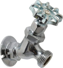 Legend Valve - 1/2" Pipe, Chrome Plated Brass Sillcock - Handwheel Handle, FNPT x GHT End Connections, 125 psi WOG Rating - Strong Tooling