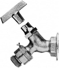 Legend Valve - 1/2" Pipe, Chrome Plated Brass Sillcock with Vacuum Breaker - Loosekey Handle, FNPT x GHT End Connections, 125 psi WOG Rating - Strong Tooling