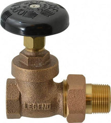 Legend Valve - 3/4" Pipe, 200 psi WOG Rating, FNPT x Male Union End Connections, Handwheel Steam Gate Radiator Valve - 125 psi Steam Pressure Rating, Bronze - Strong Tooling