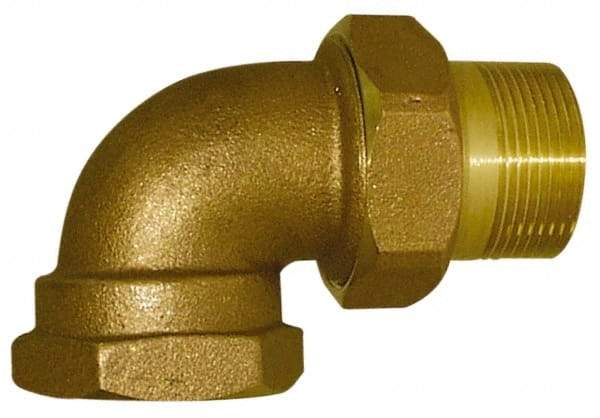 Legend Valve - 1/2" Pipe, 60 psi WOG Rating, FNPT x Male Union End Connections, Union Elbow Radiator Valve - 15 psi Steam Pressure Rating, Bronze - Strong Tooling