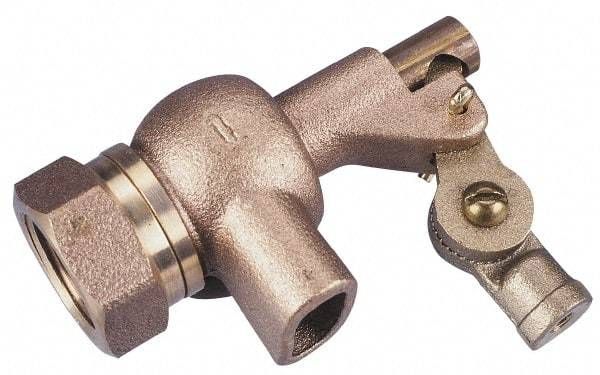 Legend Valve - 1-1/4" Pipe, Bronze, Mechanical Float Valve - 125 psi, NPTF x Plain End Connections - Strong Tooling