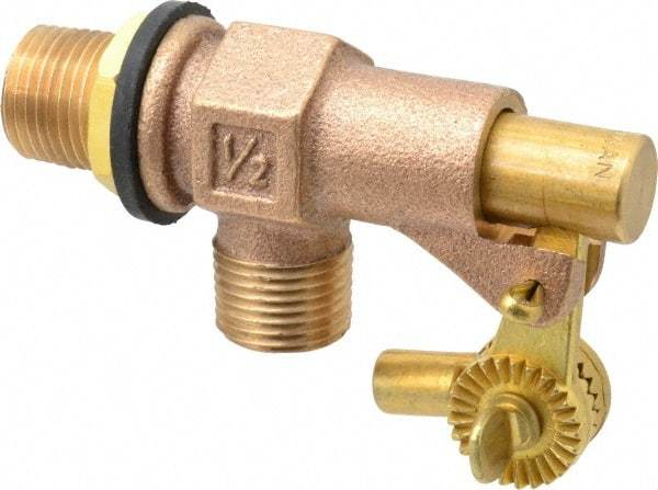 Legend Valve - 1/2" Pipe, Bronze, Mechanical Float Valve - 125 psi, MPT x MPT End Connections - Strong Tooling