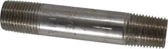 Merit Brass - Schedule 40, 1/8" Pipe x 2" Long, Grade 304/304L Stainless Steel Pipe Nipple - Welded & Threaded - Strong Tooling