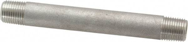 Merit Brass - Schedule 40, 1/8" Pipe x 3" Long, Grade 304/304L Stainless Steel Pipe Nipple - Welded & Threaded - Strong Tooling