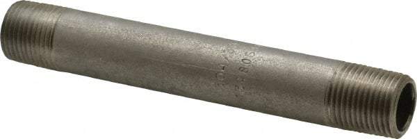 Merit Brass - Schedule 40, 3/8" Pipe x 4-1/2" Long, Grade 304/304L Stainless Steel Pipe Nipple - Welded & Threaded - Strong Tooling