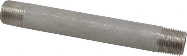 Merit Brass - Schedule 40, 1/2" Pipe x 6" Long, Grade 304/304L Stainless Steel Pipe Nipple - Welded & Threaded - Strong Tooling