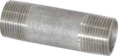 Merit Brass - Schedule 40, 3/4" Pipe x 3" Long, Grade 304/304L Stainless Steel Pipe Nipple - Welded & Threaded - Strong Tooling