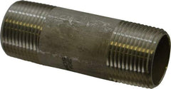 Merit Brass - Schedule 40, 1" Pipe x 3-1/2" Long, Grade 304/304L Stainless Steel Pipe Nipple - Welded & Threaded - Strong Tooling