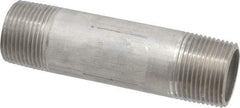 Merit Brass - Schedule 40, 1" Pipe x 4-1/2" Long, Grade 304/304L Stainless Steel Pipe Nipple - Welded & Threaded - Strong Tooling