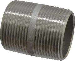 Merit Brass - Schedule 40, 1-1/4" Pipe x 2" Long, Grade 304/304L Stainless Steel Pipe Nipple - Welded & Threaded - Strong Tooling