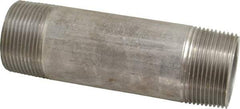 Merit Brass - Schedule 40, 1-1/4" Pipe x 5" Long, Grade 304/304L Stainless Steel Pipe Nipple - Welded & Threaded - Strong Tooling