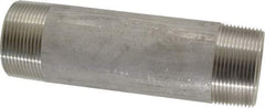 Merit Brass - Schedule 40, 1-1/2" Pipe x 6" Long, Grade 304/304L Stainless Steel Pipe Nipple - Welded & Threaded - Strong Tooling