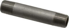 Merit Brass - Schedule 40, 1/8" Pipe x 2" Long, Grade 316/316L Stainless Steel Pipe Nipple - Welded & Threaded - Strong Tooling