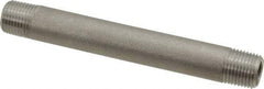 Merit Brass - Schedule 40, 1/8" Pipe x 3" Long, Grade 316/316L Stainless Steel Pipe Nipple - Welded & Threaded - Strong Tooling