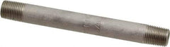 Merit Brass - Schedule 40, 1/8" Pipe x 3-1/2" Long, Grade 316/316L Stainless Steel Pipe Nipple - Welded & Threaded - Strong Tooling